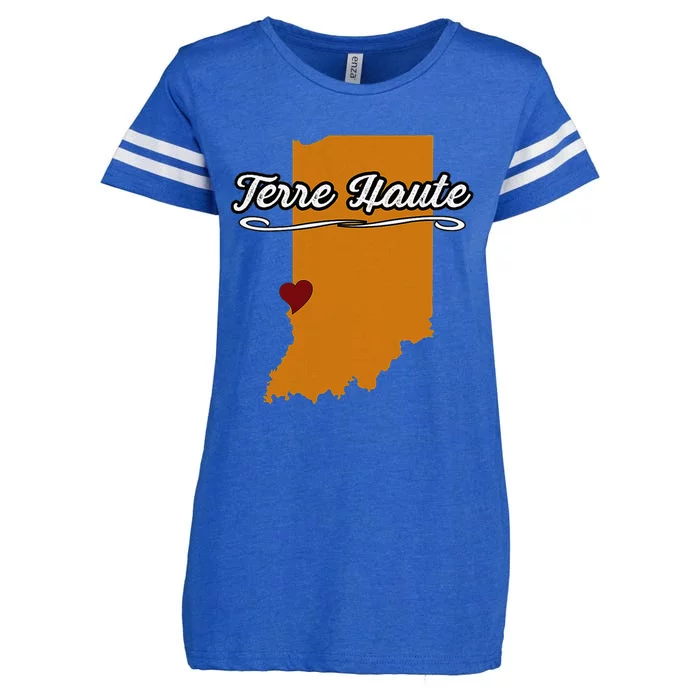 City Of Terre Haute Indiana Novelty Merch Gift Enza Ladies Jersey Football T-Shirt