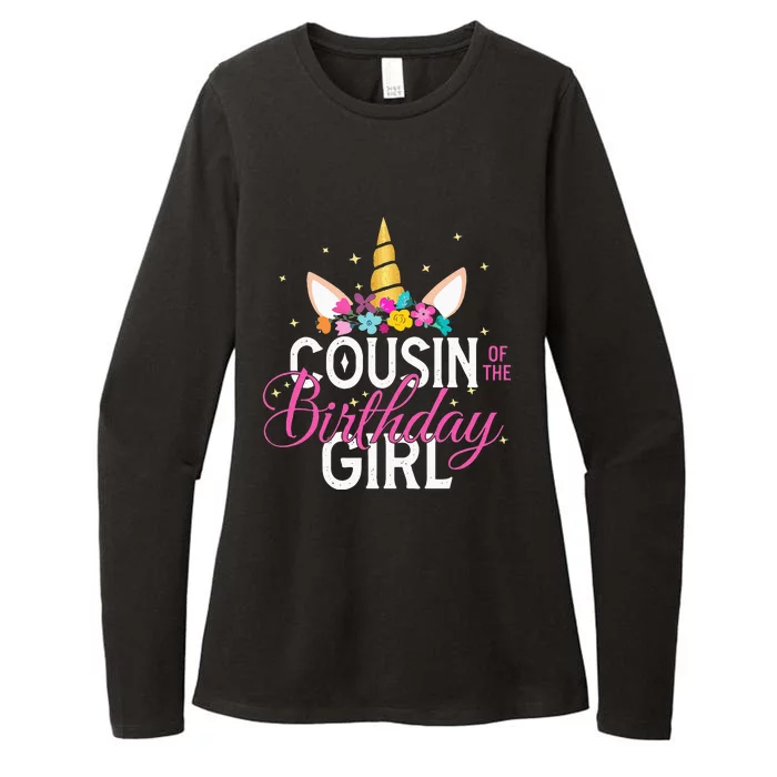 Cousin Of The Birthday Girl Father Gift Unicorn Birthday Womens CVC Long Sleeve Shirt