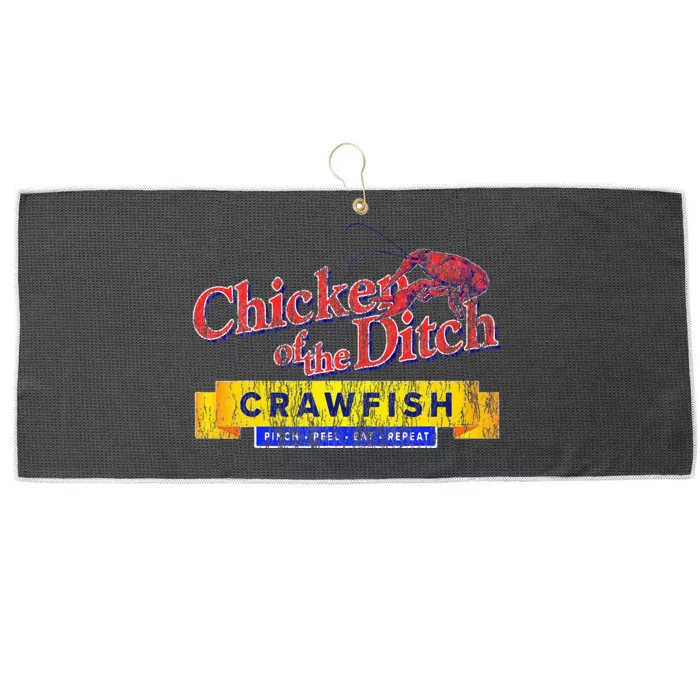 Chicken Of The Ditch Crawfishcrawfish Boil Large Microfiber Waffle Golf Towel