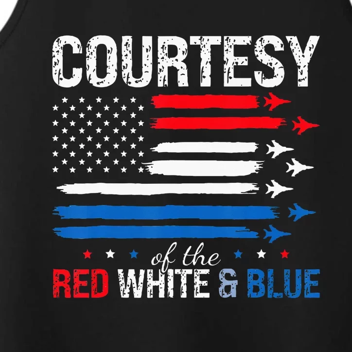 Courtesy Of The Usa Red White And Blue 4th Of July Performance Tank