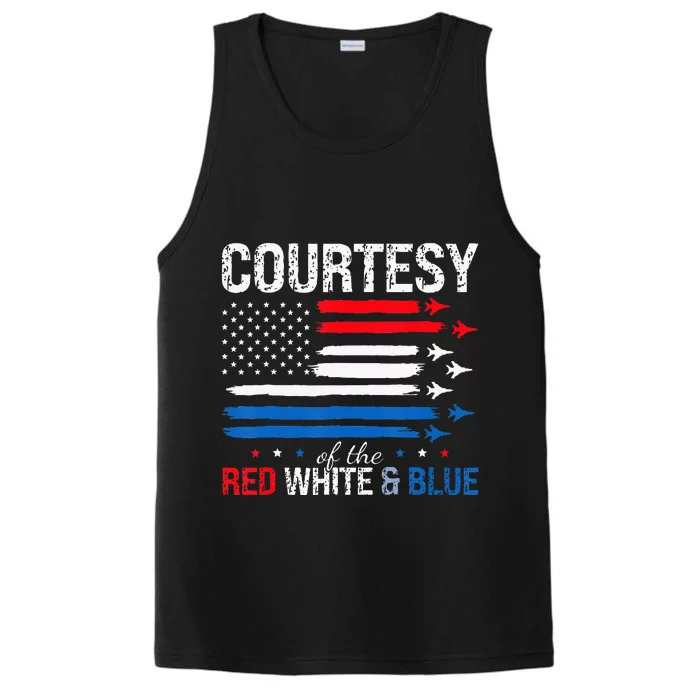 Courtesy Of The Usa Red White And Blue 4th Of July Performance Tank