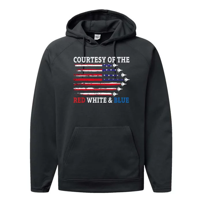 Courtesy Of The Red White And Blue Performance Fleece Hoodie