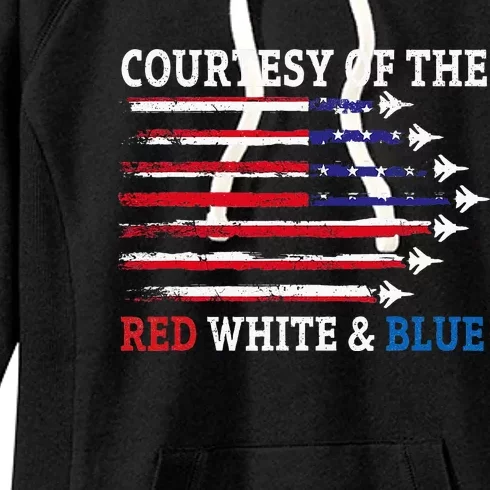 Courtesy Of The Red White And Blue Women's Fleece Hoodie