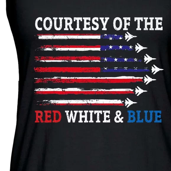 Courtesy Of The Red White And Blue Ladies Essential Flowy Tank