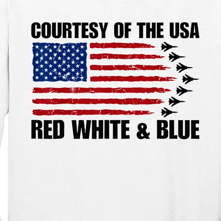 Courtesy Of The Usa Red White And Blue Tall Long Sleeve T-Shirt