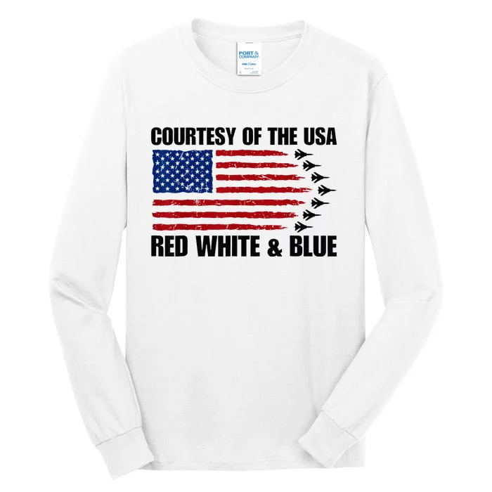 Courtesy Of The Usa Red White And Blue Tall Long Sleeve T-Shirt