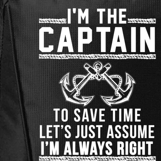 Captain Of The Boat Gift Gift City Backpack