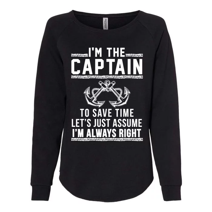 Captain Of The Boat Gift Gift Womens California Wash Sweatshirt