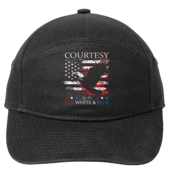 Courtesy Of The Usa Red White And Blue 7-Panel Snapback Hat