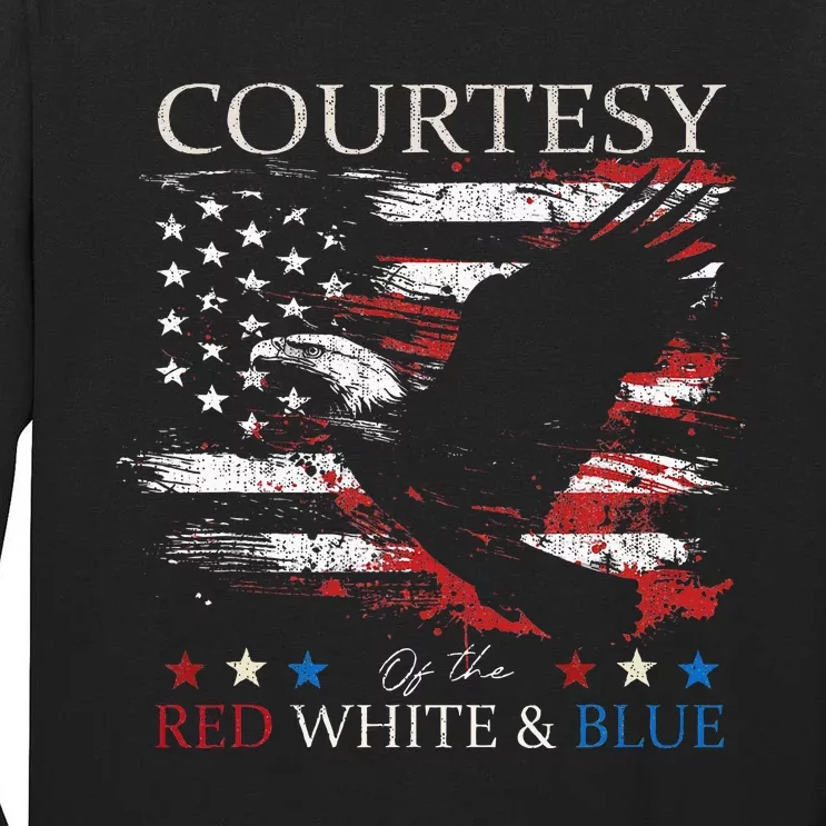 Courtesy Of The Usa Red White And Blue Tall Long Sleeve T-Shirt