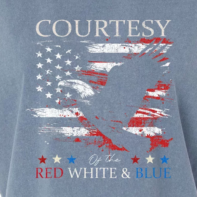 Courtesy Of The Usa Red White And Blue Garment-Dyed Women's Muscle Tee