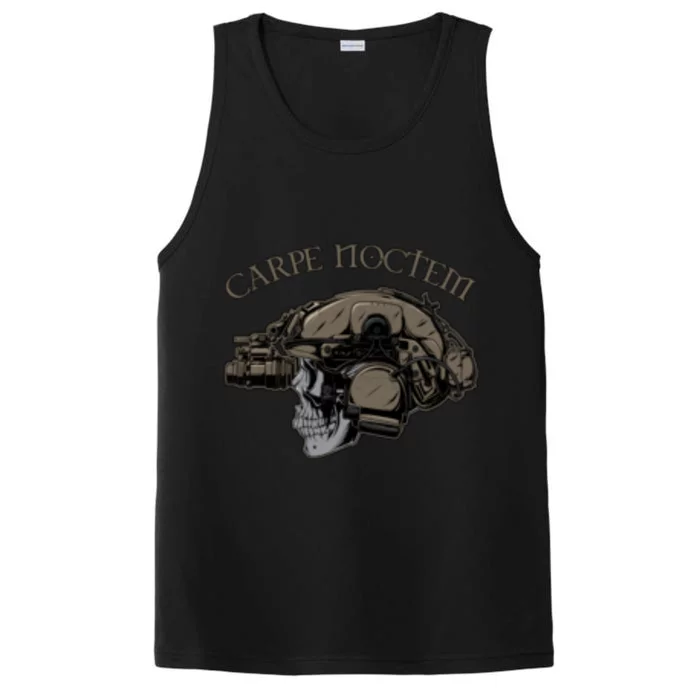 Carpe OWN THE NIGHT Noctem Skull Helmet NVGs Performance Tank