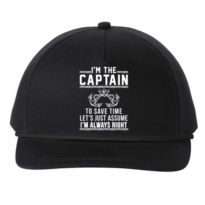 Captain Of The Boat Gift Great Gift Snapback Five-Panel Rope Hat