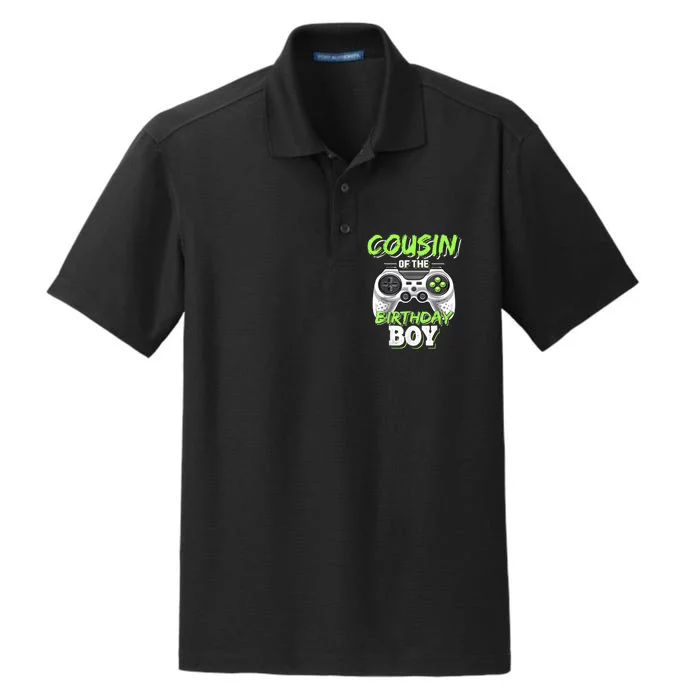 Cousin Of The Birthday Boy Matching Video Game Birthday Gift Dry Zone Grid Performance Polo