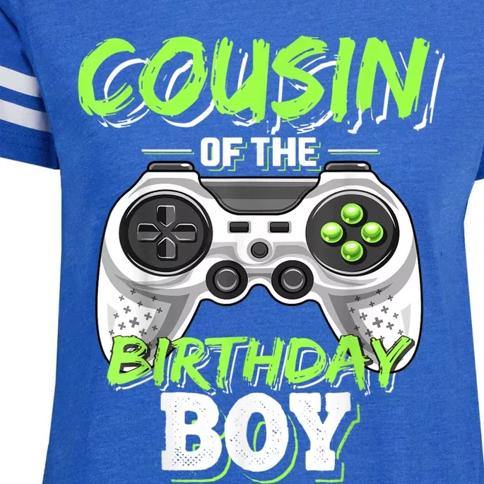 Cousin Of The Birthday Boy Matching Video Game Birthday Gift Enza Ladies Jersey Football T-Shirt