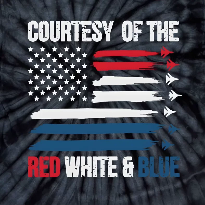 Courtesy Of The Red White Blue Retro American Flag Tie-Dye T-Shirt