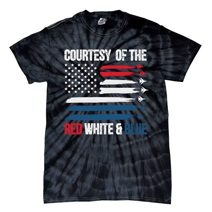 Courtesy Of The Red White Blue Retro American Flag Tie-Dye T-Shirt