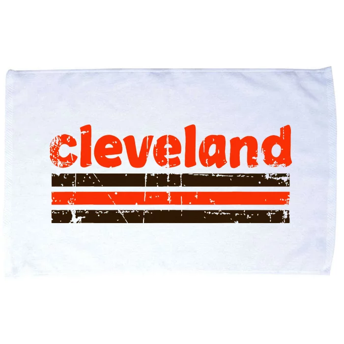 Cleveland Ohio Three Stripe Vintage Weathered Microfiber Hand Towel