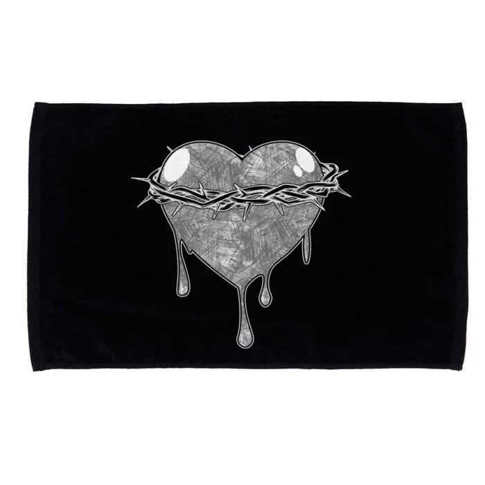 Crown Of Thorns Bleeding Heart Microfiber Hand Towel