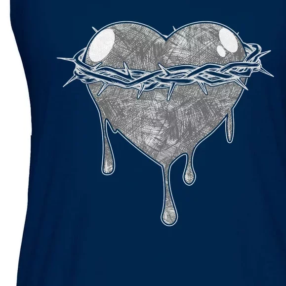 Crown Of Thorns Bleeding Heart Ladies Essential Flowy Tank