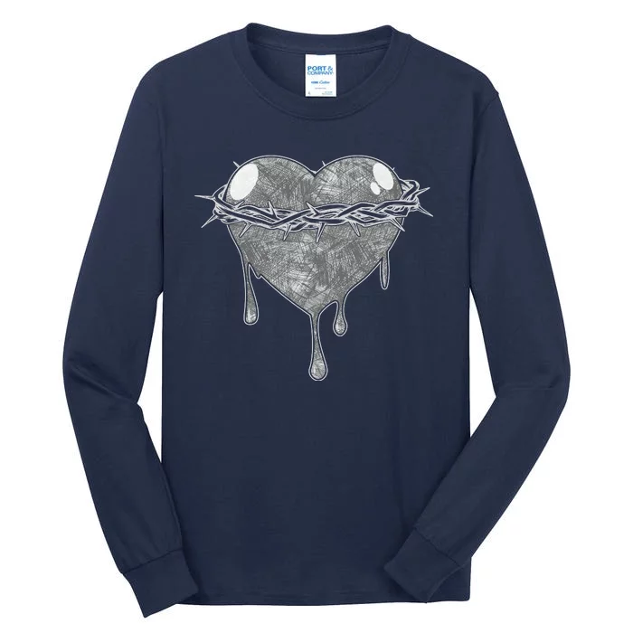 Crown Of Thorns Bleeding Heart Tall Long Sleeve T-Shirt