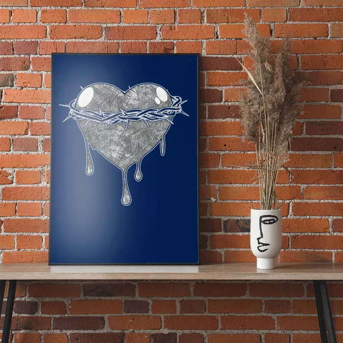 Crown Of Thorns Bleeding Heart Poster