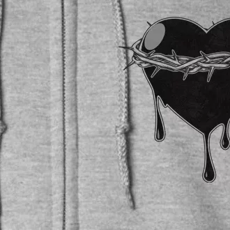 Crown Of Thorns Bleeding Heart Full Zip Hoodie