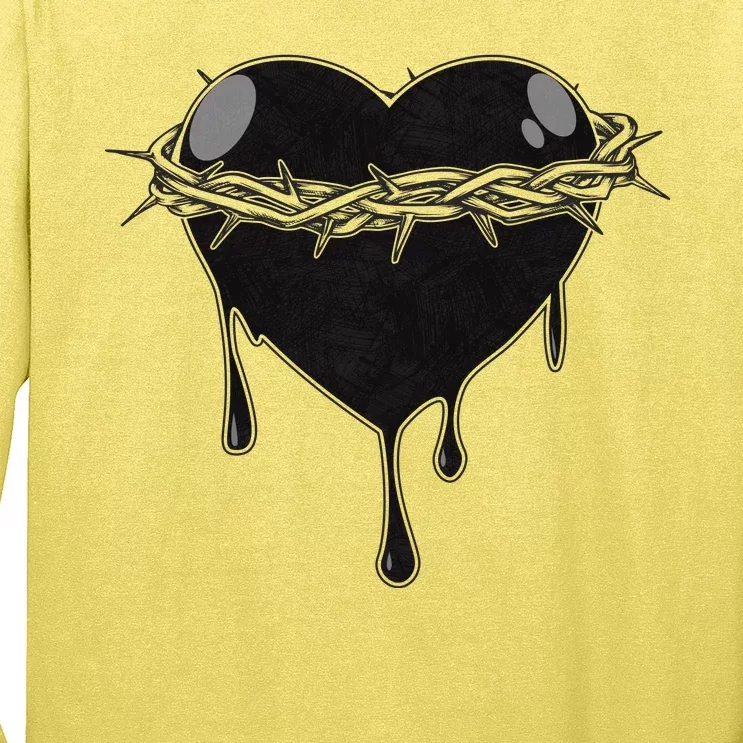 Crown Of Thorns Bleeding Heart Long Sleeve Shirt