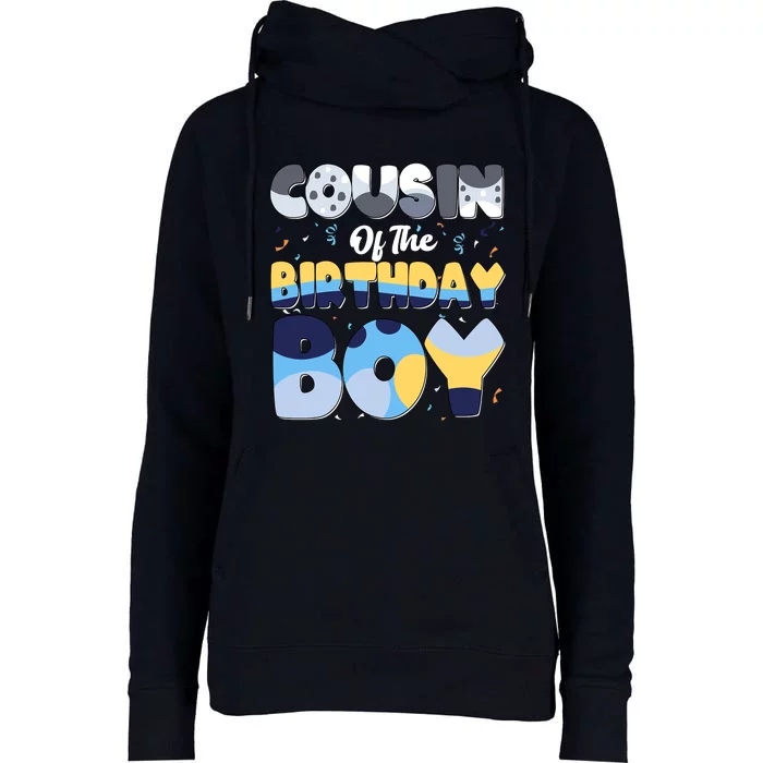 Cousin Of The Birthday Boy Dog Family Matching Womens Funnel Neck Pullover Hood