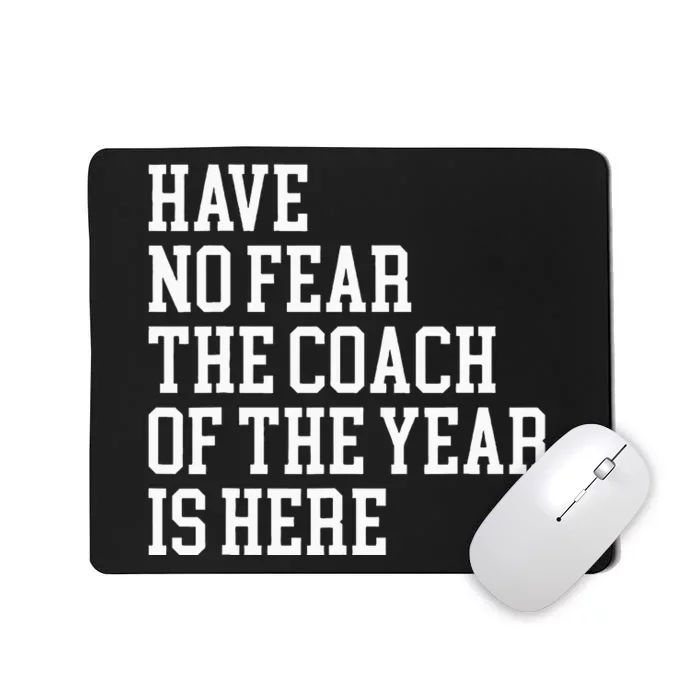 Coach Of The Year Coaching Dad Coach Gifts Funny Coaching Mousepad