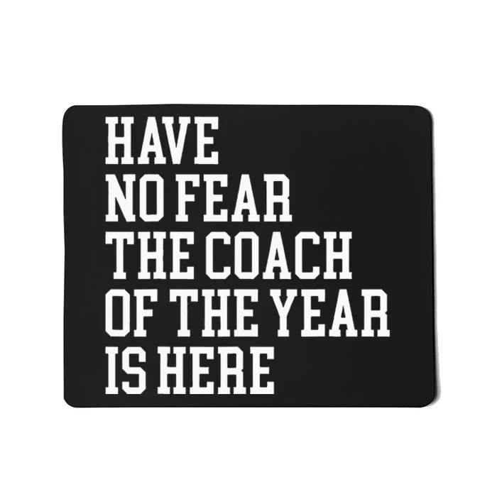 Coach Of The Year Coaching Dad Coach Gifts Funny Coaching Mousepad