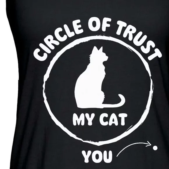 Circle Of Trust Cat Lover Kitten Owner Kitty Ladies Essential Flowy Tank