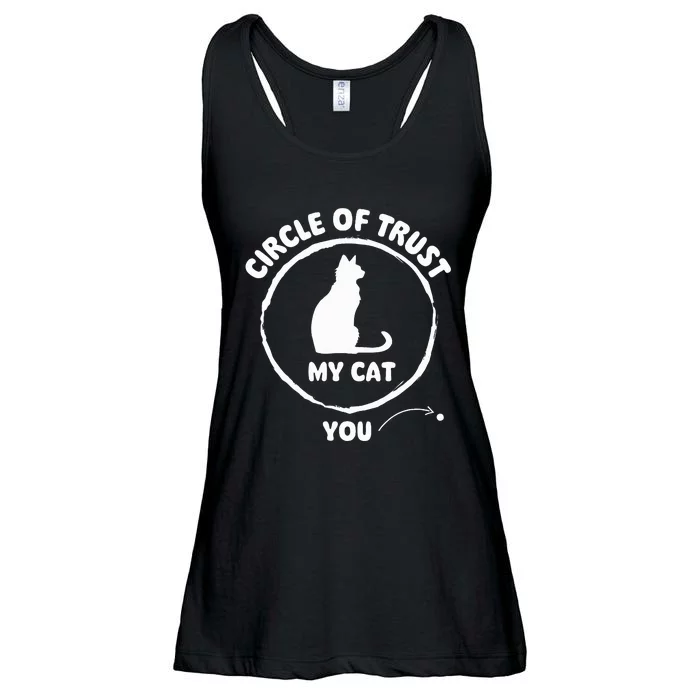 Circle Of Trust Cat Lover Kitten Owner Kitty Ladies Essential Flowy Tank