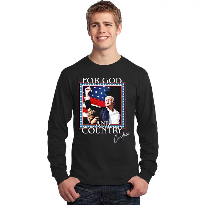 Candace Owens Trump For God And Country Tall Long Sleeve T-Shirt