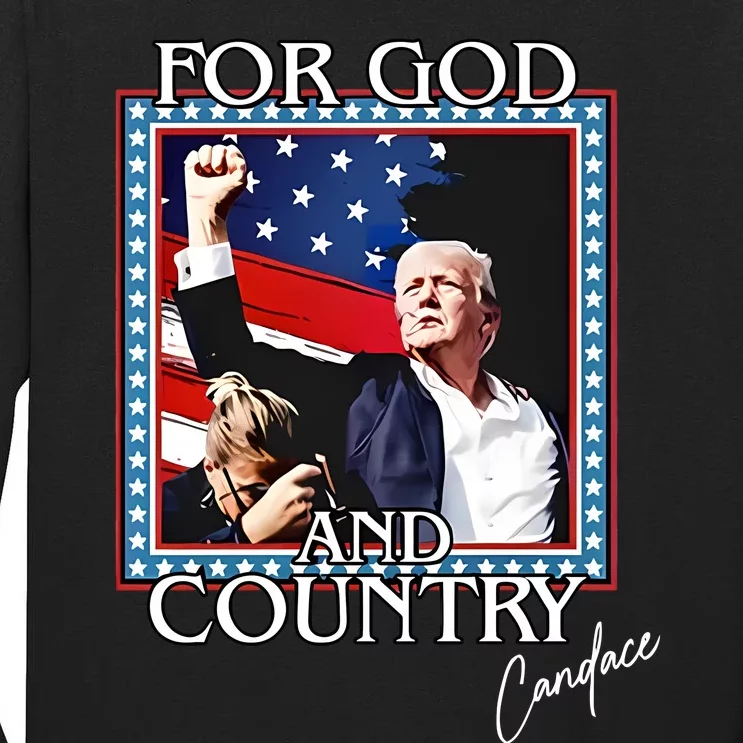 Candace Owens Trump For God And Country Tall Long Sleeve T-Shirt