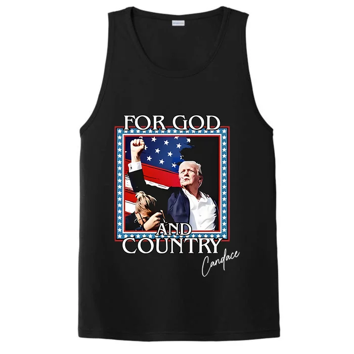 Candace Owens Trump For God And Country Performance Tank