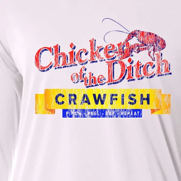 Chicken Of The Ditch Crawfish Crawfish Boil Cooling Performance Long Sleeve Crew