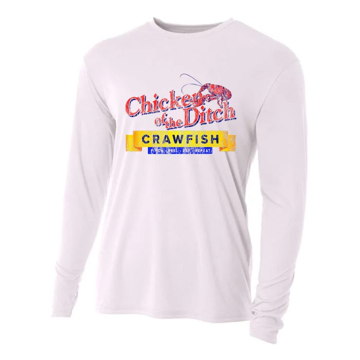 Chicken Of The Ditch Crawfish Crawfish Boil Cooling Performance Long Sleeve Crew