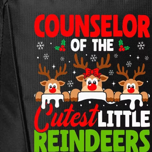 Counselor Of The Cutest Reindeers Christmas Counselor City Backpack