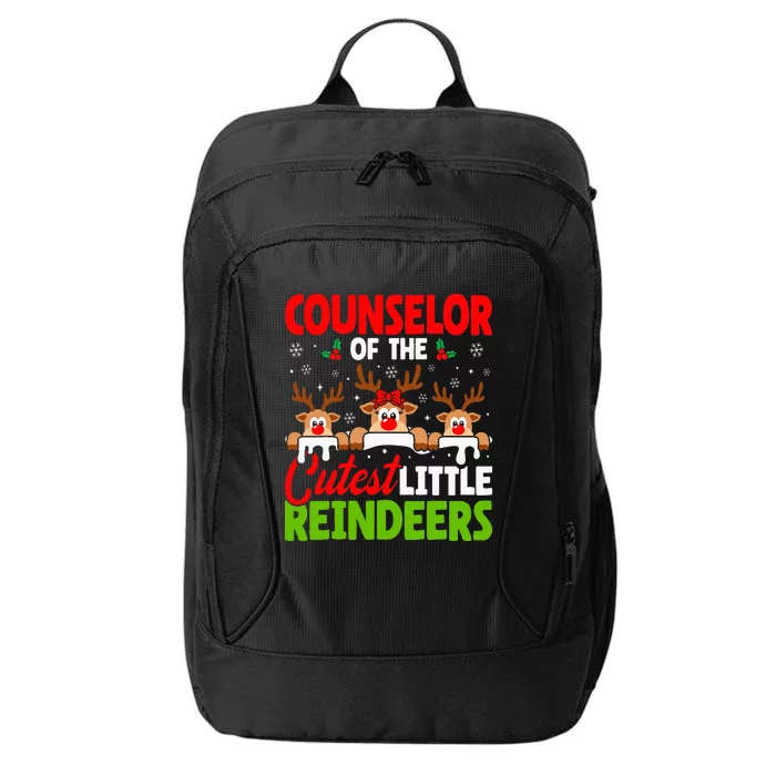 Counselor Of The Cutest Reindeers Christmas Counselor City Backpack