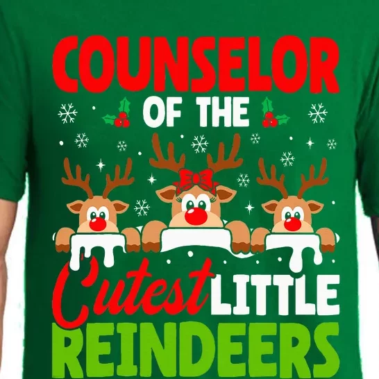 Counselor Of The Cutest Reindeers Christmas Counselor Pajama Set