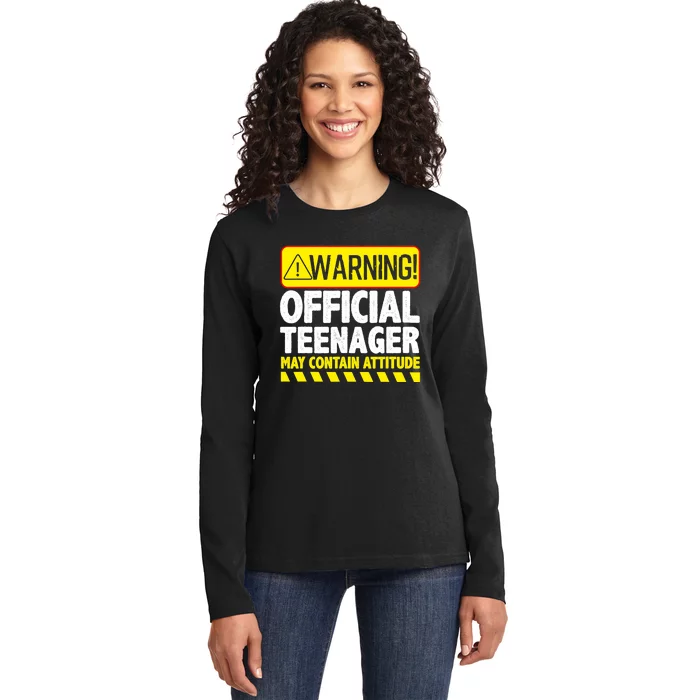 Cool Official Teenager For Boys Girls Teen 13 Year Old B-Day Ladies Long Sleeve Shirt