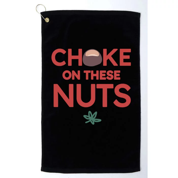 Choke On These Nuts Buckeye Christmas Football Platinum Collection Golf Towel