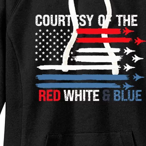 Courtesy Of The Red White And Blue Women's Fleece Hoodie