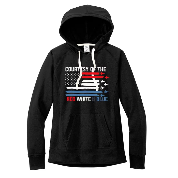 Courtesy Of The Red White And Blue Women's Fleece Hoodie