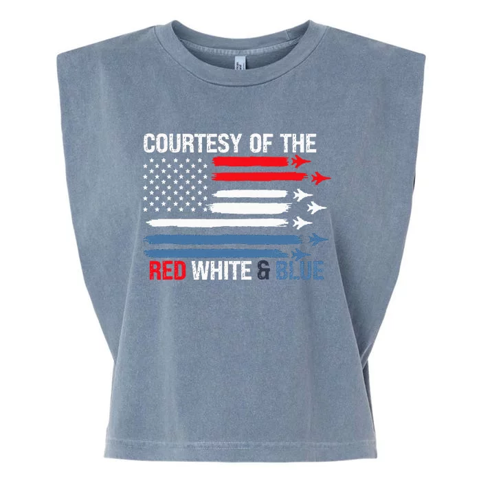 Courtesy Of The Red White And Blue Garment-Dyed Women's Muscle Tee