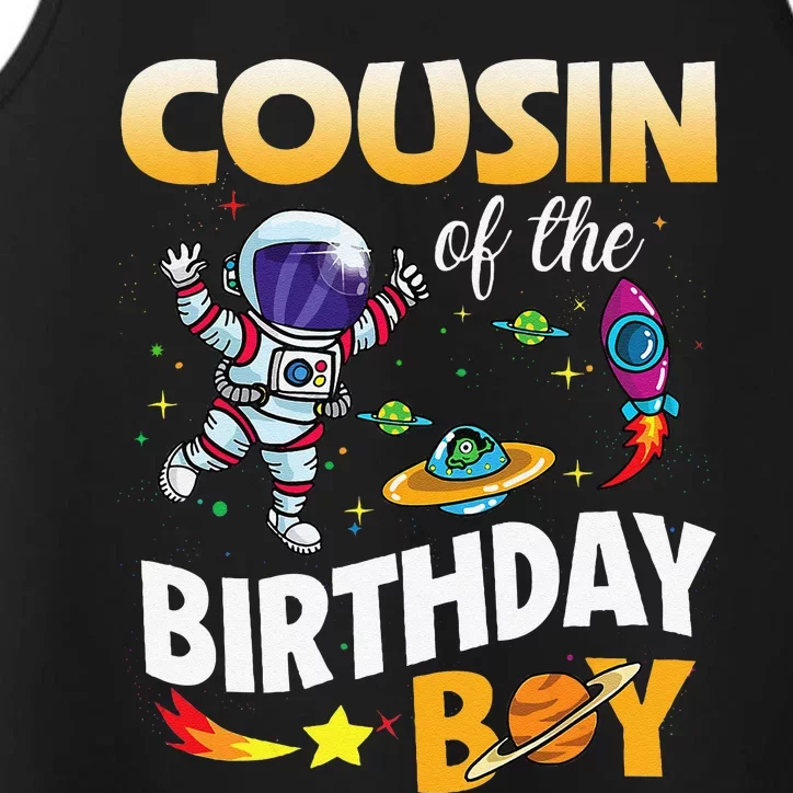 Cousin Of The Birthday Space Astronaut Birthday Family Performance Tank