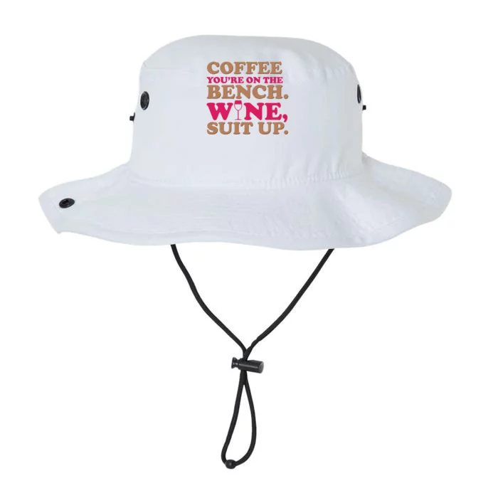 Coffee On The Bench Wine Suit Up Funny Evening Ing Joke Funny Gift Legacy Cool Fit Booney Bucket Hat