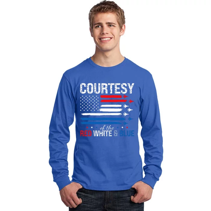 Courtesy Of The Usa Red White And Blue 4th Of July Tall Long Sleeve T-Shirt