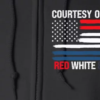 Courtesy Of The Red White And Blue Full Zip Hoodie